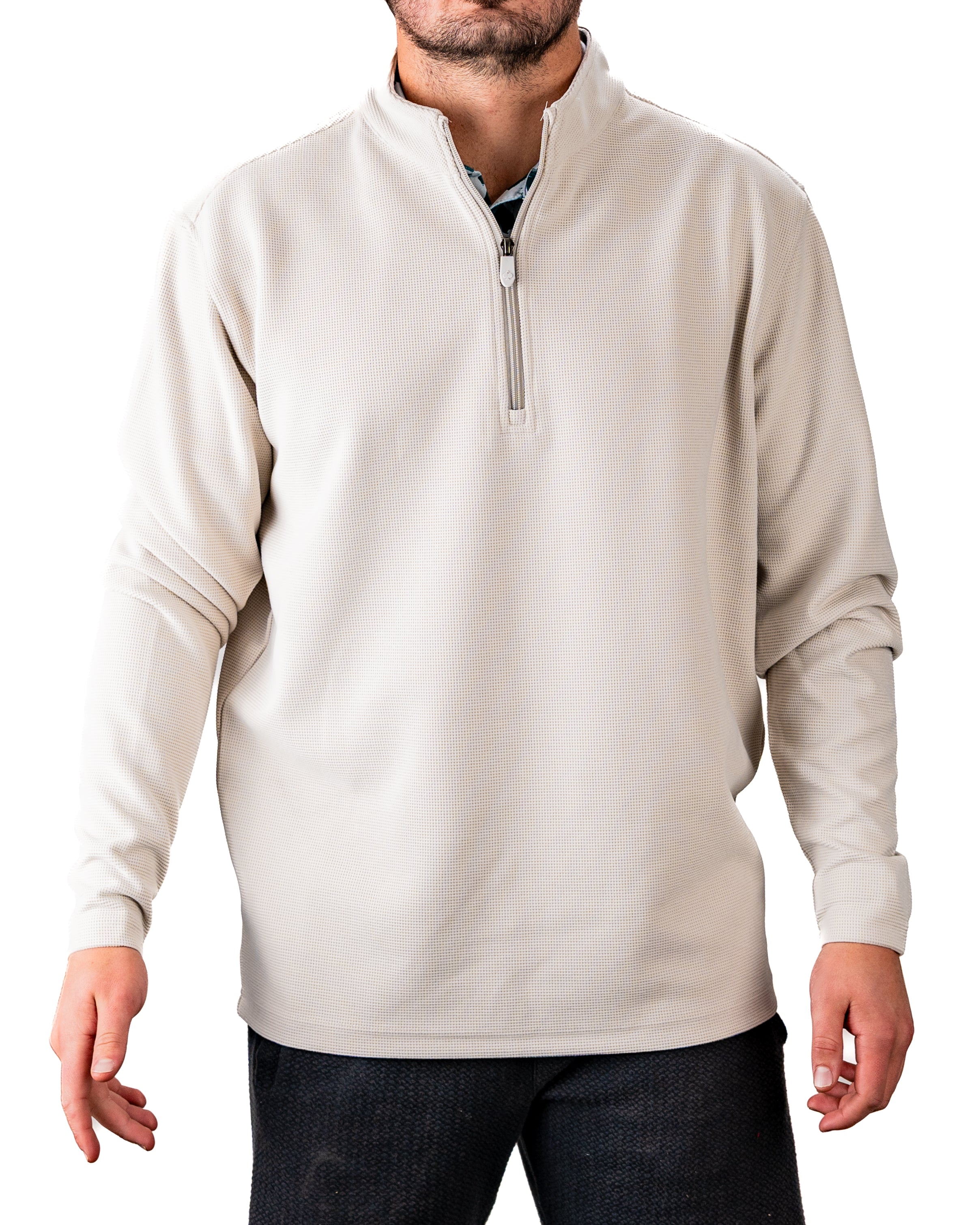 Player Preferred™ Waffle Grid Pullover - Ivory