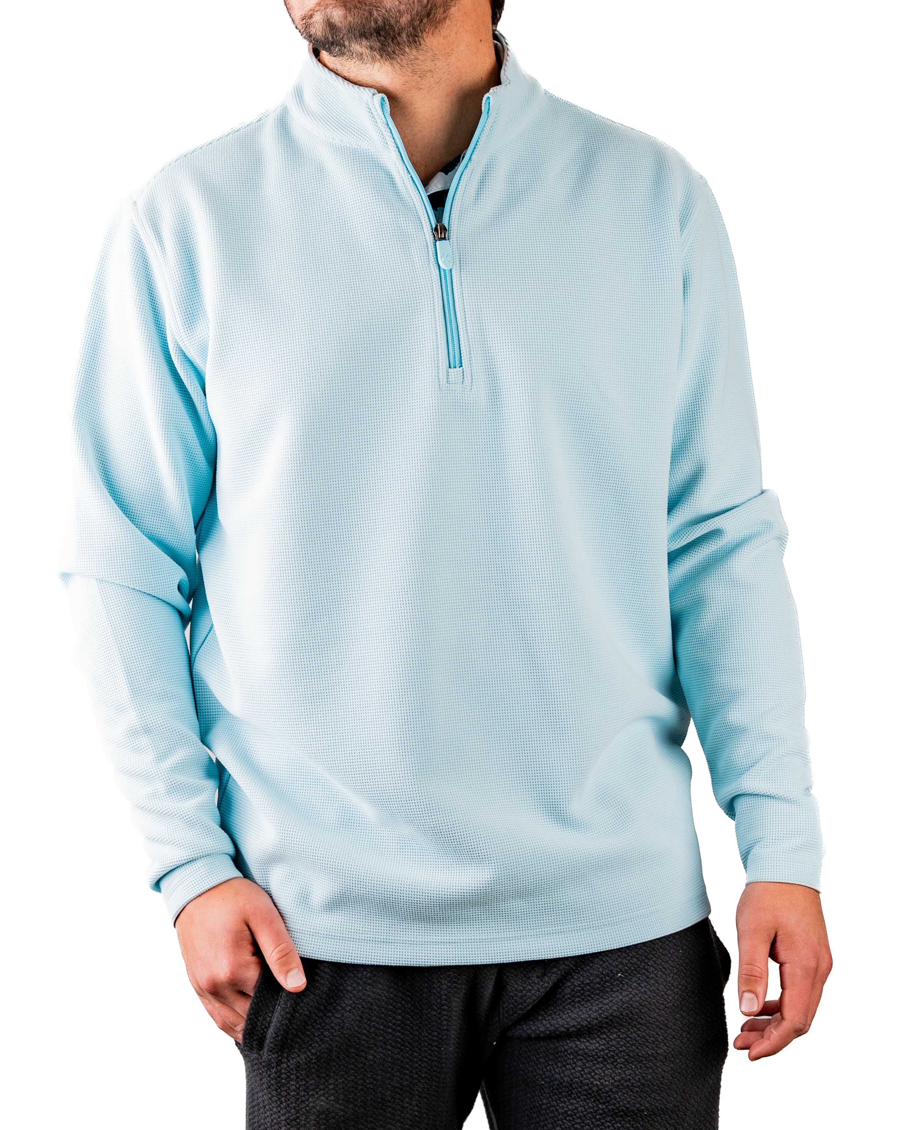 Player Preferred™ Waffle Grid Pullover - Ice Blue | Lightweight