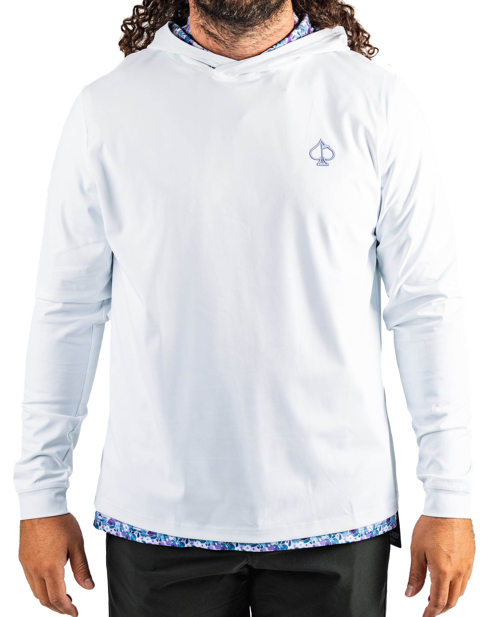 Performance Golf Hoodie - White Pedals