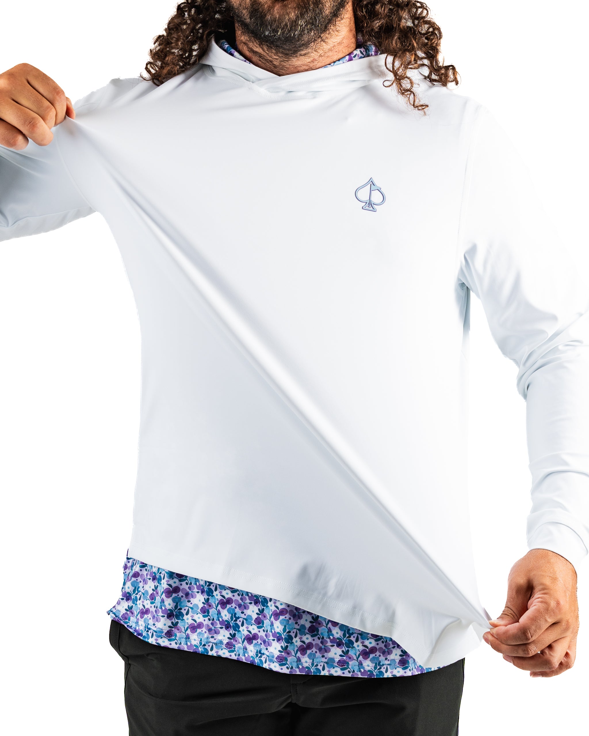 Performance Golf Hoodie - White Pedals