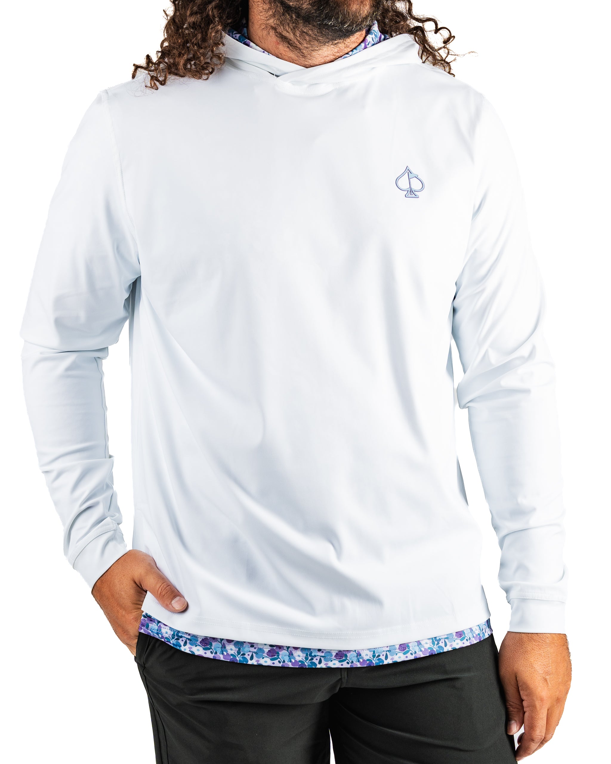 Performance Golf Hoodie - White Pedals