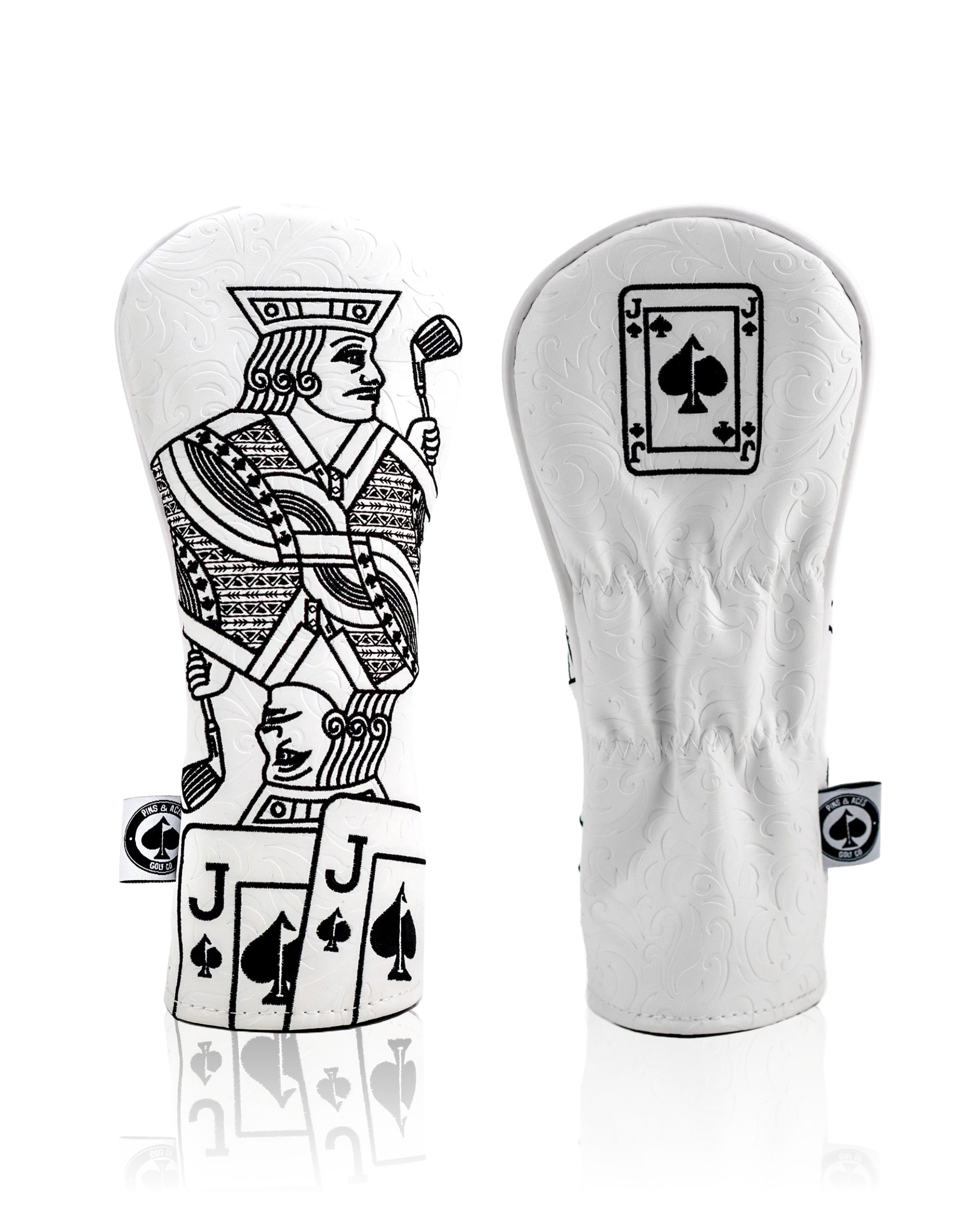 ①IDEE ＰＵＵＦ　Ｂｏｄｙ ＣＯＶＥＲ　Ｗｈｉｔｅ　×　Ｂｌａｃｋ　Ｍｉｘ White Out Jack of Spades Hybrid Cover - Handmade & Bold