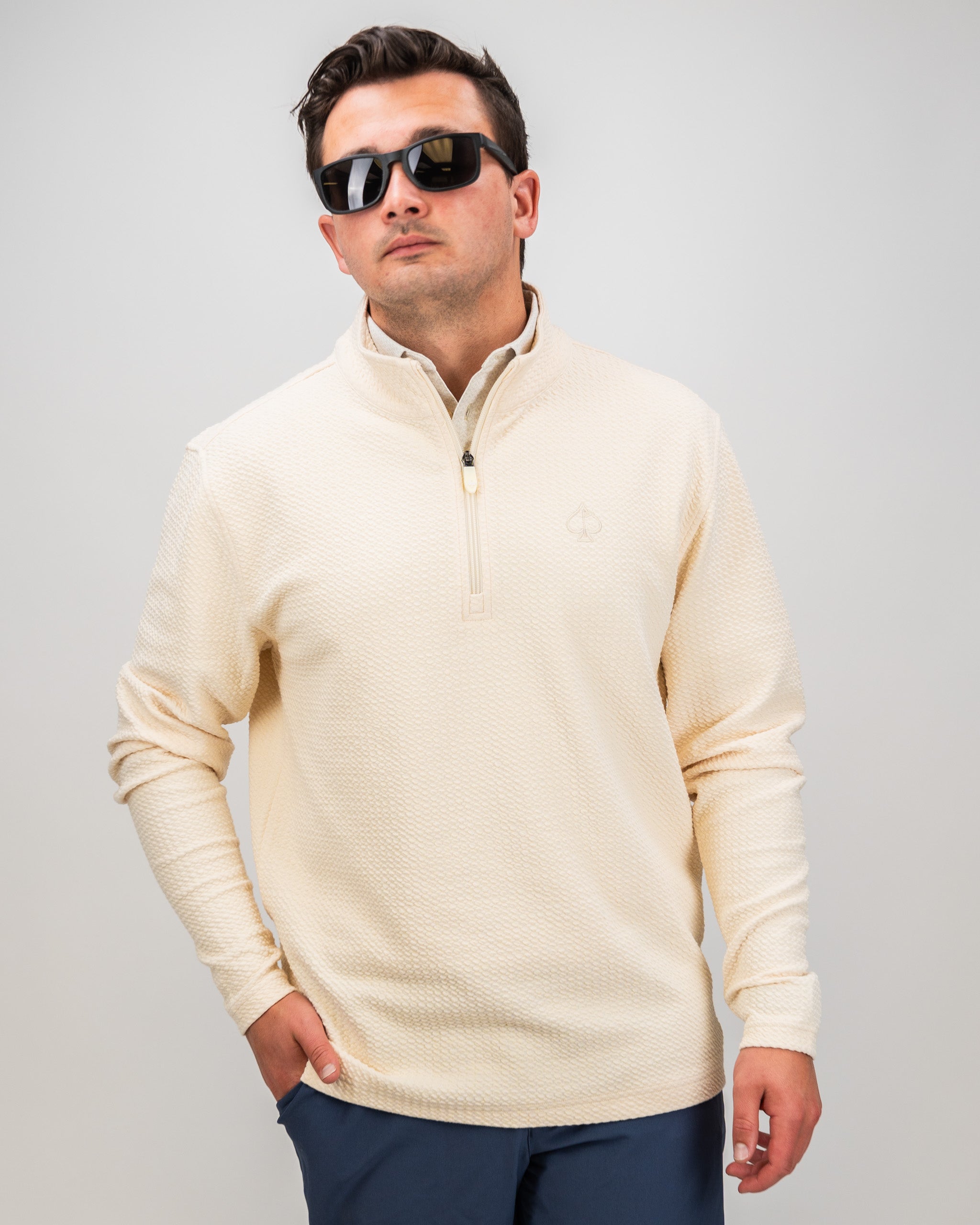 Player Preferred™ Waffle Knit Pullover - Cream