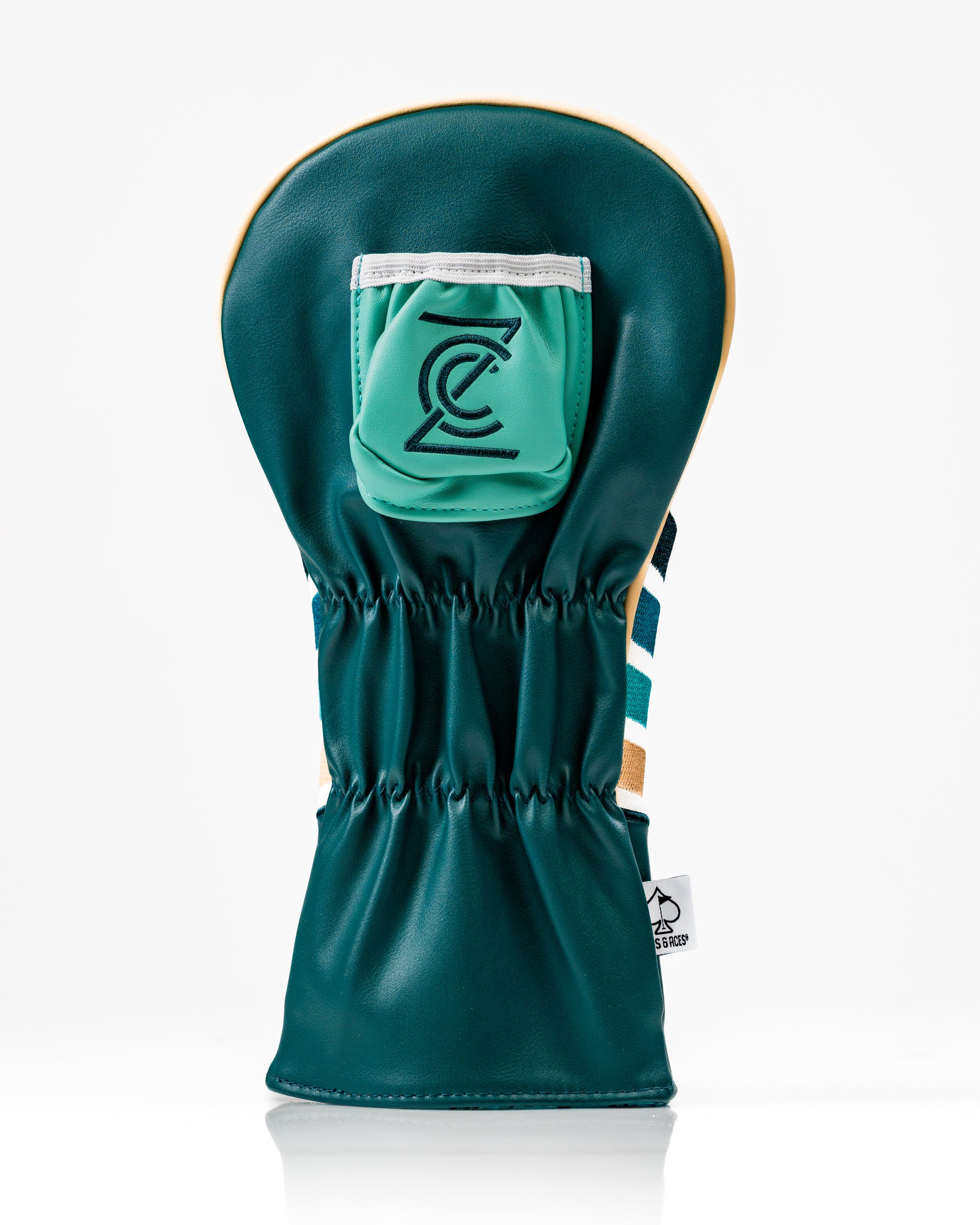 Bold green driver cover featuring a unique gator design and the Zynbabwe Country Club logo, perfect for standout golfers.