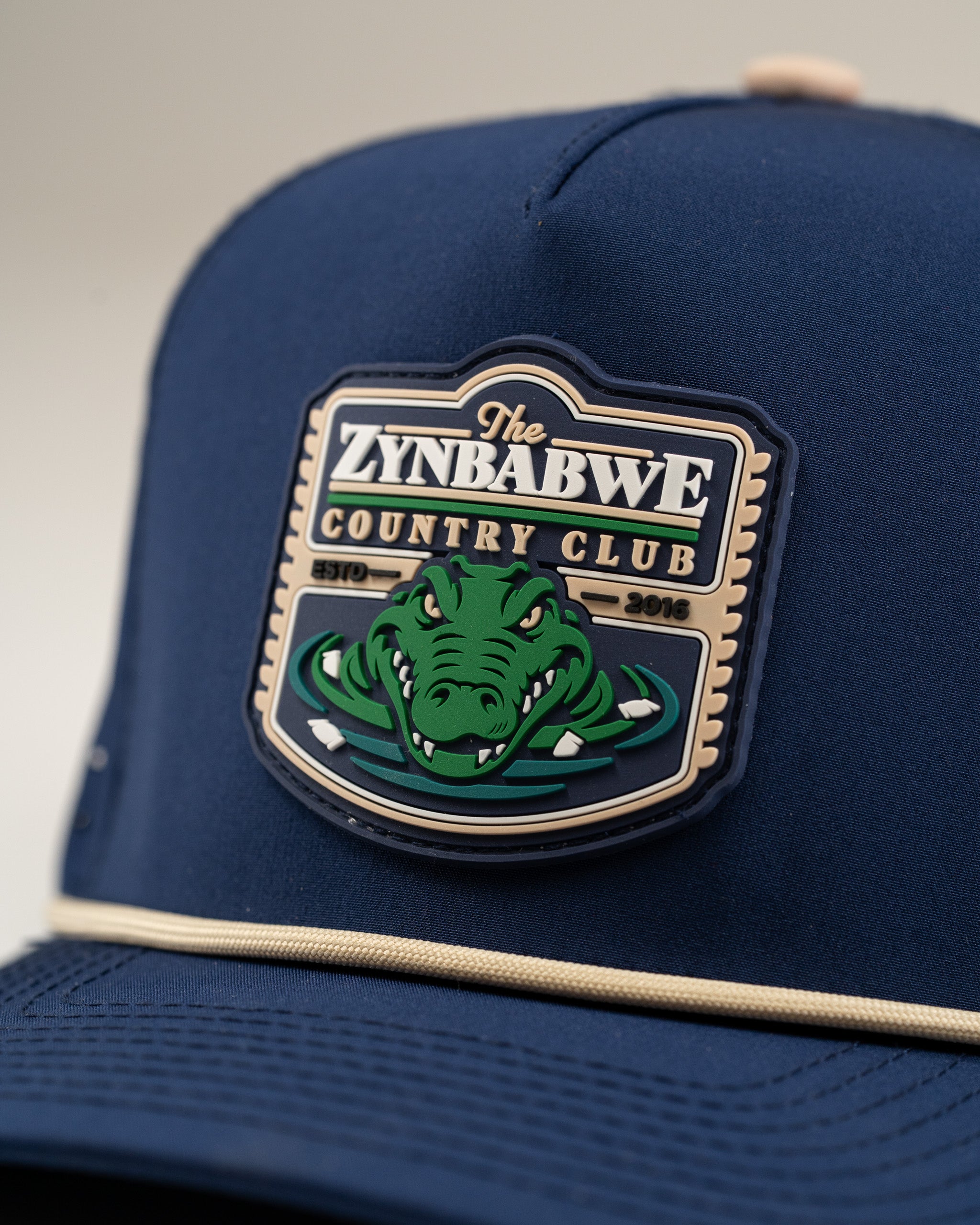 Zynbabwe Country Club Navy - Perforated Rope Hat | Stylish Golf