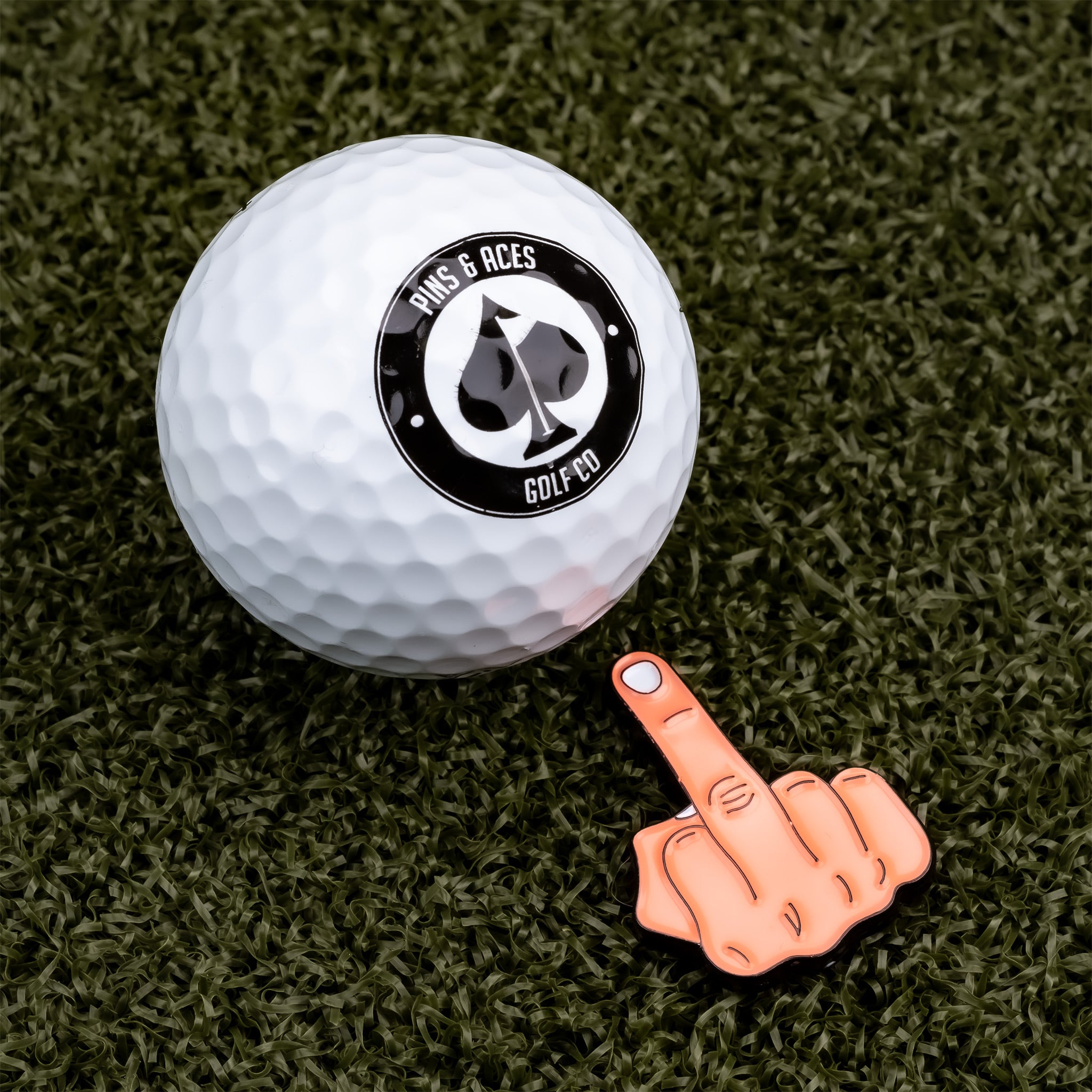 Middle Finger Golf Ball Marker Accessory