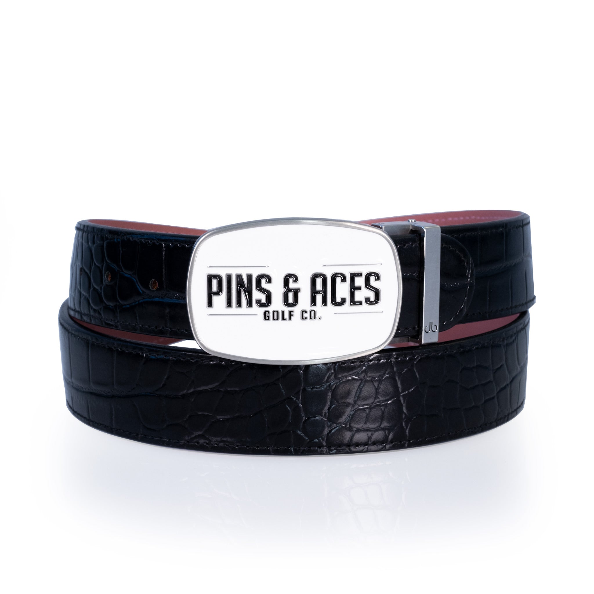 Crocodile Leather Belts Black / Ballmarker