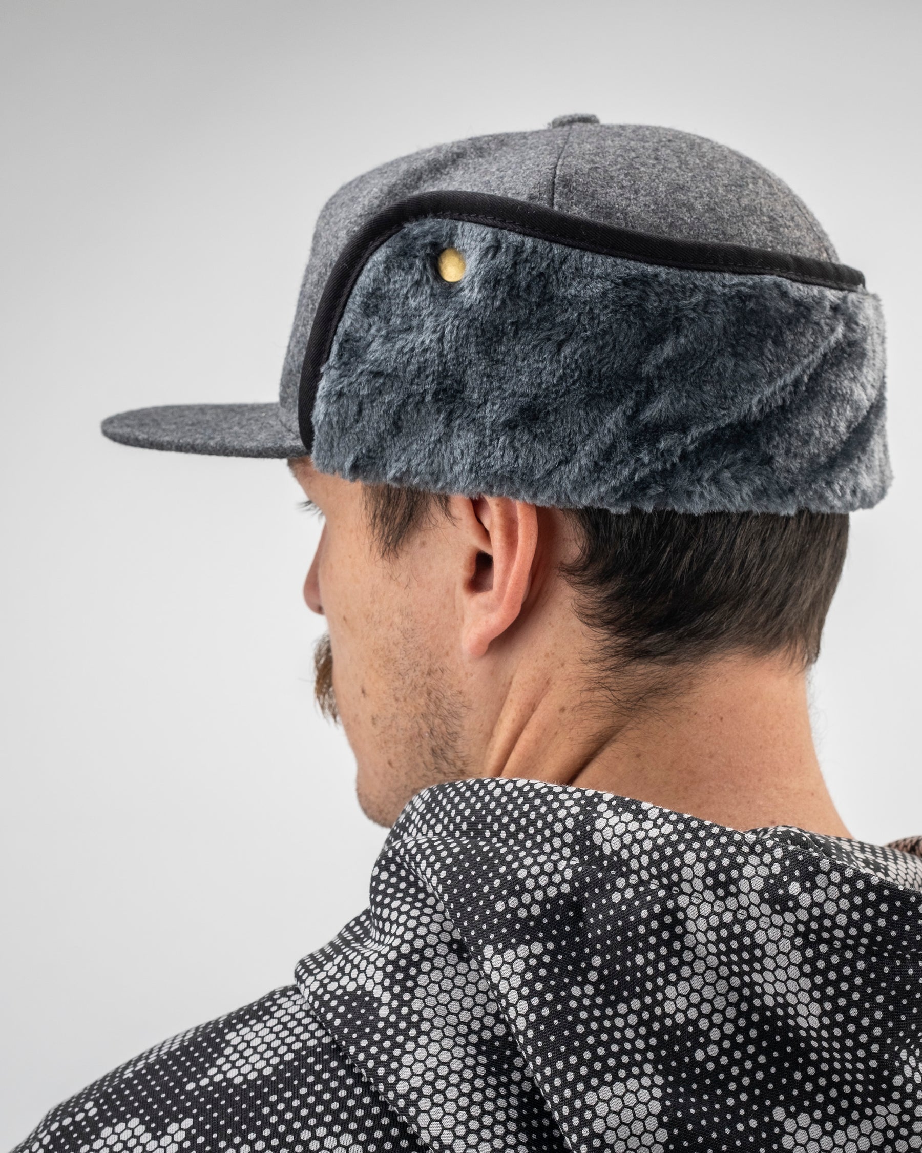 Flapback Fitted Hat - Cozy Grey