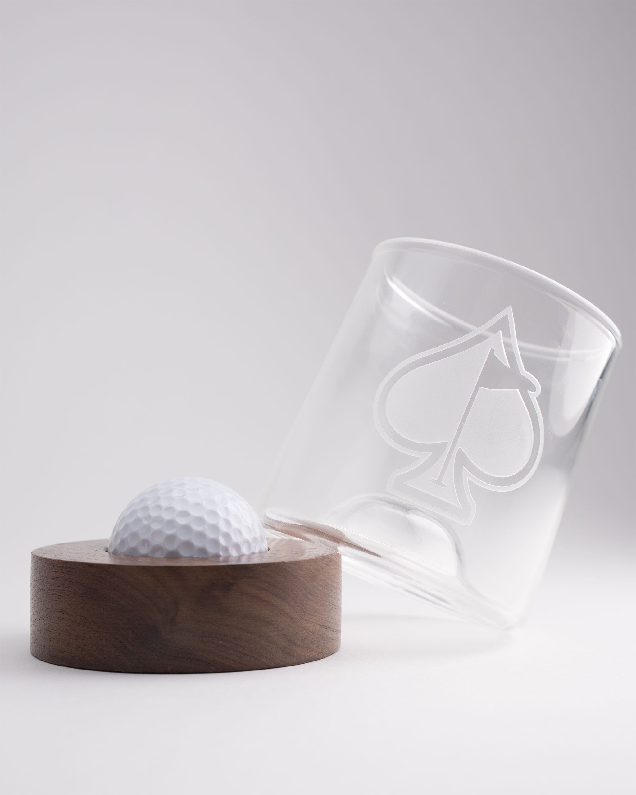 Pins & Aces Golf Ball Whiskey Glasses (Set of 2)