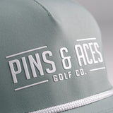 Pins & Aces Logo Snapback - Grey