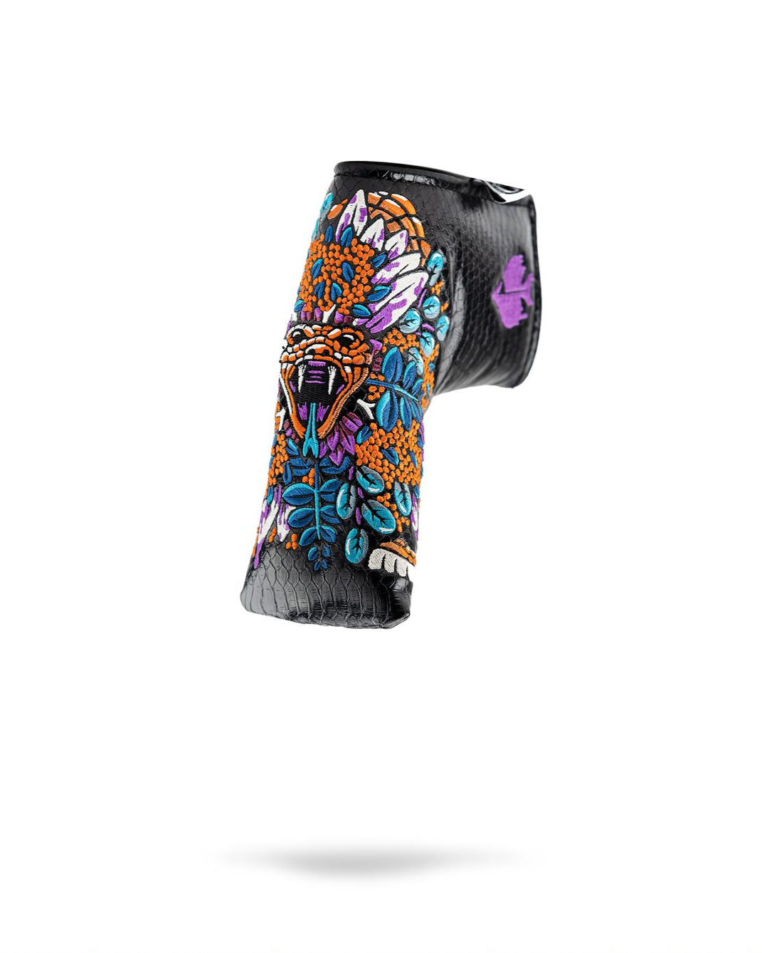 Putter Headcover Mit Magnetverschluss – Schwarzes PU-Leder, Totenkopf-Design