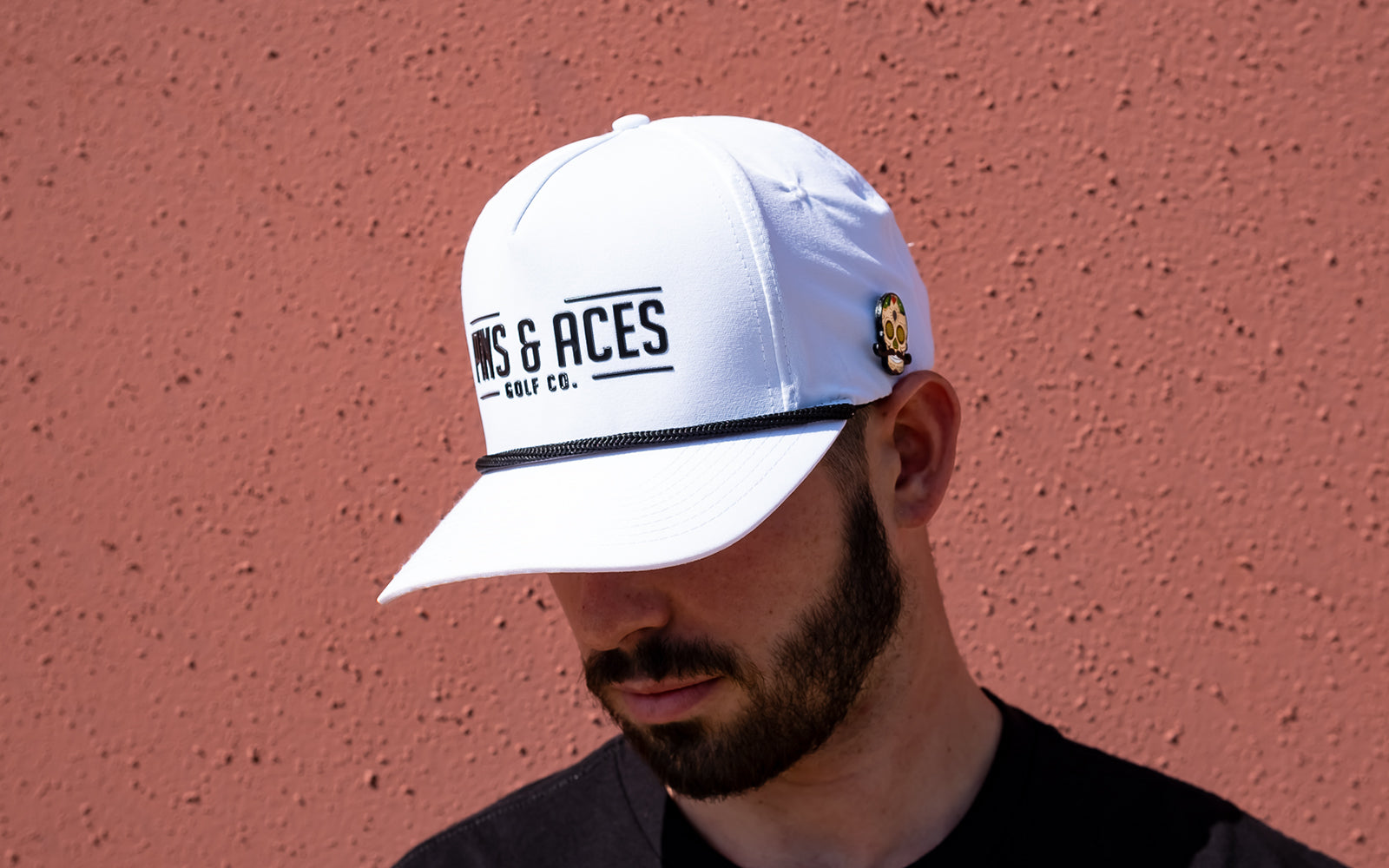 Pins & Aces Logo Snapback - White